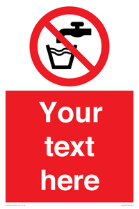 Custom prohibition not drinking water